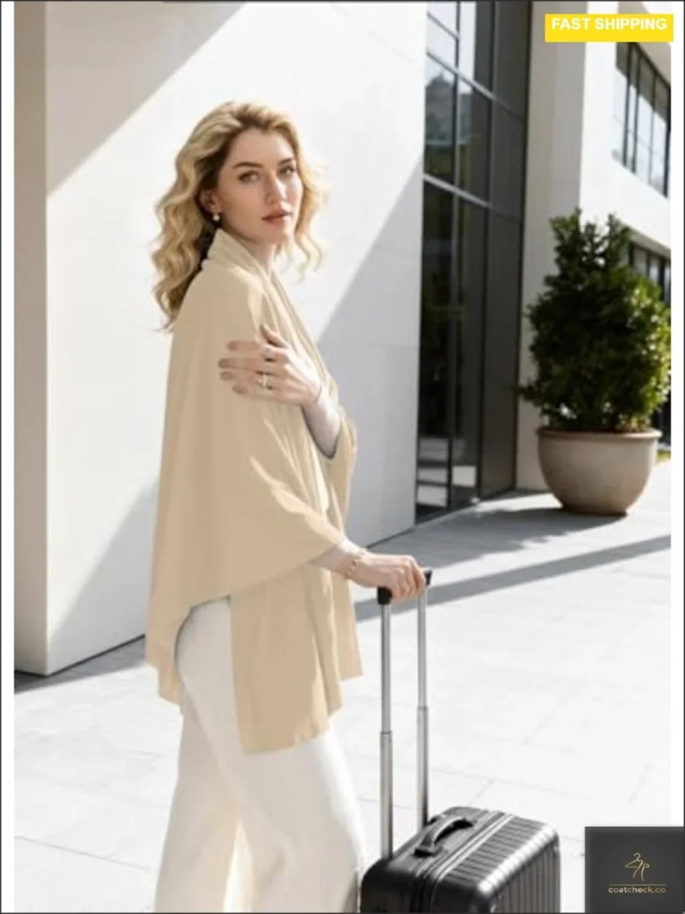 Women's Wool Blend Travel Scarf Pashmina Wrap Shawl